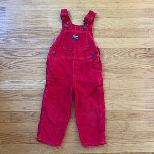 OshKosh Red Corduroy Overalls - 2T